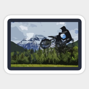 Mountain View Racer - Mount Robson Motocross Rider Sticker